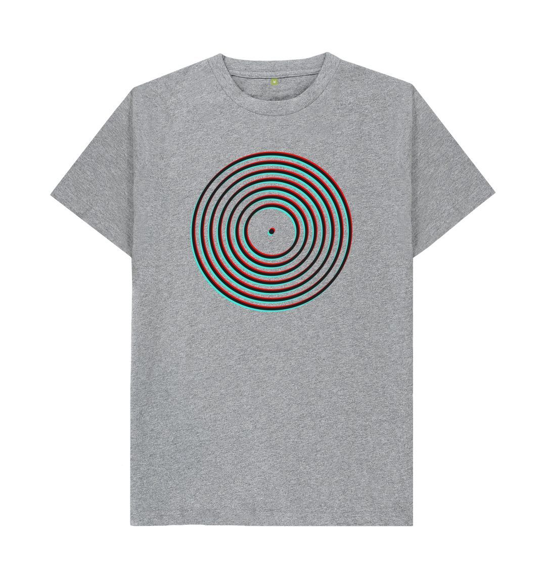 Athletic Grey Vinyl Record Outline T-Shirt