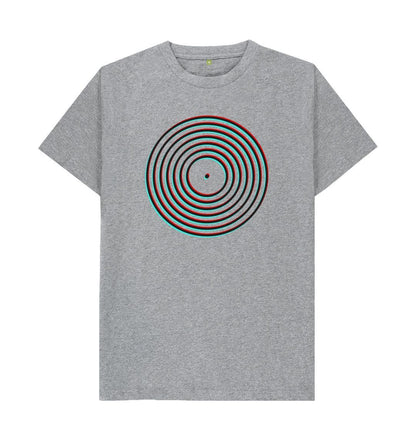 Athletic Grey Vinyl Record Outline T-Shirt