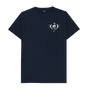 Navy Blue Combined Clef Heart Symbol Graphic Mens T-Shirt