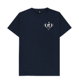 Navy Blue Combined Clef Heart Symbol Graphic Mens T-Shirt