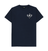 Navy Blue Combined Clef Heart Symbol Graphic Mens T-Shirt