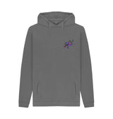 Slate Grey Mens Cartoon Character Flying V Hoodie