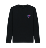 Black Printed Sweater Front