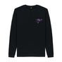 Black Mens Cartoon Character Flying V Sweater