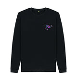 Black Mens Cartoon Character Flying V Sweater