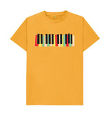 Mustard Colourful Keyboard Print T-Shirt