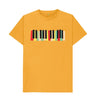Mustard Colourful Keyboard Print T-Shirt
