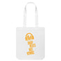White Drop Beats Not Bombs Sound Shirts Yellow Logo Shopper Bag