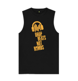 Black \"Drop Beats Not Bombs\" Men's Vest