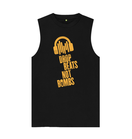 Black \"Drop Beats Not Bombs\" Men's Vest