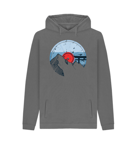 Slate Grey Printed Hoody Front