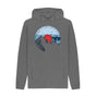 Slate Grey Mens Vinyl Record Mountain Hoodie