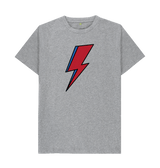 Athletic Grey David Bowie Lightning Bolt Mens T-Shirt