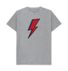 Athletic Grey David Bowie Lightning Bolt Mens T-Shirt