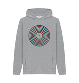 Light Heather Mens Vinyl Record Outline Hoodie