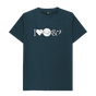 Denim Blue I Love Drum & Bass Graphic T-Shirt