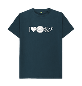 Denim Blue I Love Drum & Bass Graphic T-Shirt