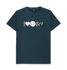 Denim Blue I Love Drum & Bass Graphic T-Shirt