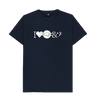Navy Blue I Love Drum & Bass Graphic T-Shirt