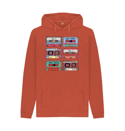 Rust Mens Cassette Mix Tape Hoodie