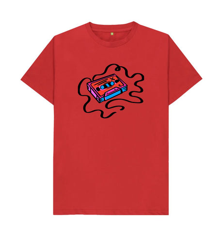 Red Marker Pen Cassette Illustration T-Shirt
