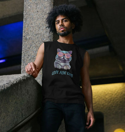 "Cool For Cats" Graphic Mens Vest