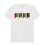White Colourful Keyboard Print T-Shirt