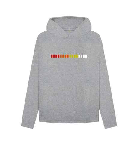 Athletic Grey Womens TR-808 Simple Pads Hoodie