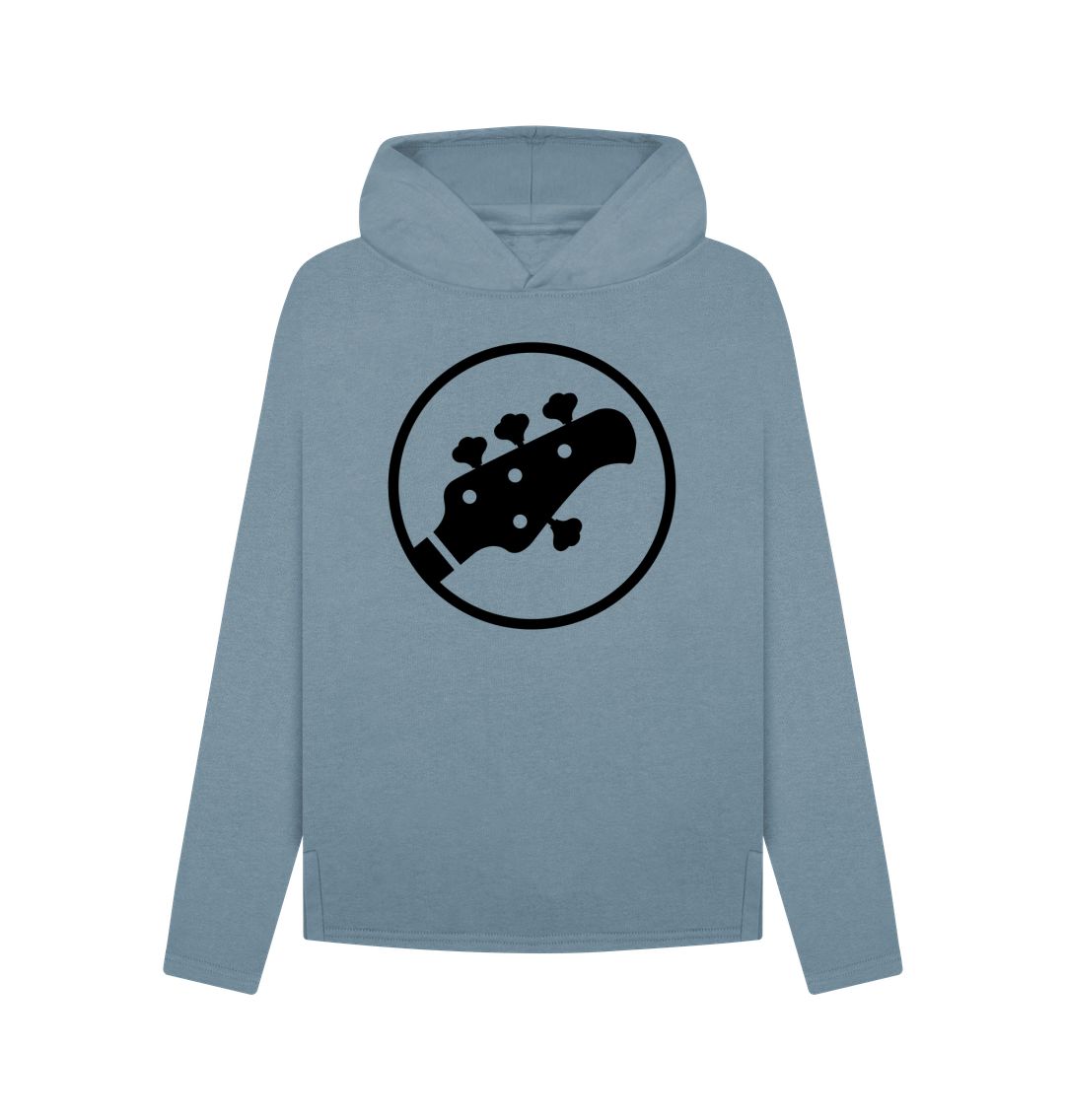 Stone Blue Womens Stingray Guitar Head hoodie