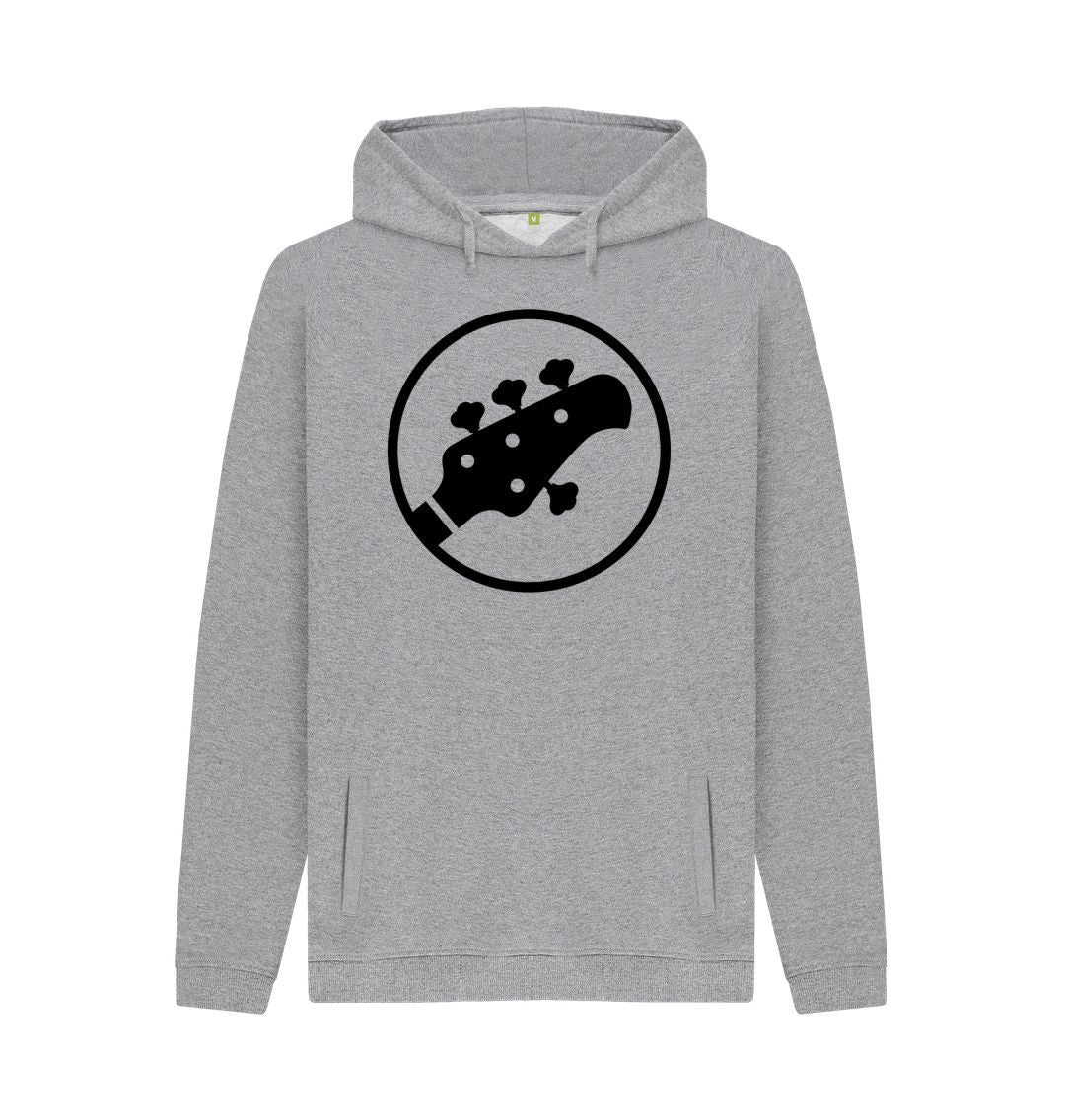 Light Heather Mens Stingray Guitar Head Hoodie