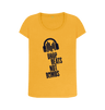 Mustard \"Drop Beats Not Bombs\" Women's Scoop Neck T-Shirt