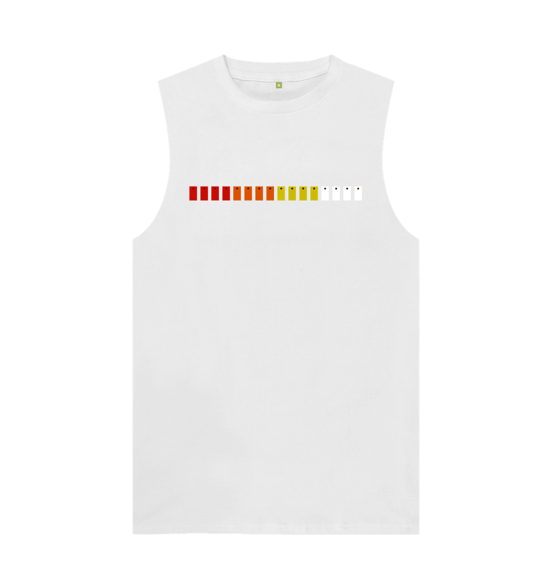 White TR-808 Simple Pads Graphic Mens Vest