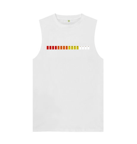 White TR-808 Simple Pads Graphic Mens Vest