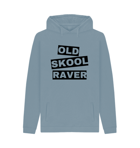Stone Blue Printed Hoody Front