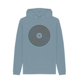 Stone Blue Printed Hoody Front