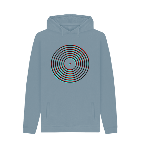 Stone Blue Printed Hoody Front