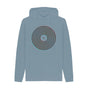 Stone Blue Mens Vinyl Record Outline Hoodie