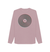 Mauve Printed Sweater Front