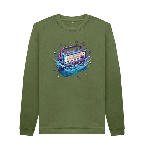 Khaki Men's Sync Or Swim Sweatshirt