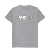 Athletic Grey I Love Drum & Bass Graphic T-Shirt