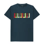 Denim Blue Colourful Keyboard Print T-Shirt