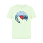 Pastel Green Womens Vinyl Record Mountain T-Shirt