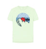 Pastel Green Womens Vinyl Record Mountain T-Shirt