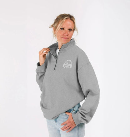 Sound Shirts Pocket Logo Quarter Zip Unisex Sweatshirt