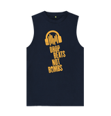Navy Blue \"Drop Beats Not Bombs\" Men's Vest