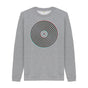 Light Heather Mens Vinyl Record Outline Sweatshirt