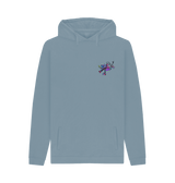 Stone Blue Printed Hoody Front