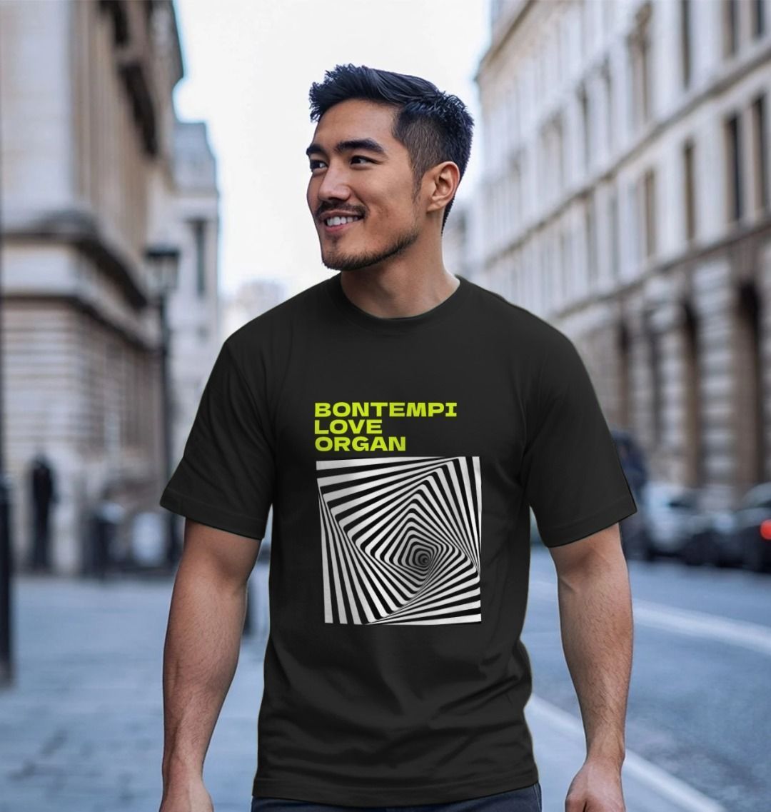 Bontempi Love Organ Green & Black Graphic Mens T-Shirt