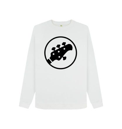 White Womens Stingray Guitar Head Sweatshirt