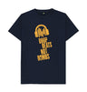 Navy Blue Drop Beats Not Bombs Sound Shirts Yellow Logo T-Shirt